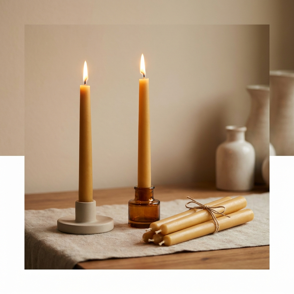 Beeswax Tapers, Set of Six